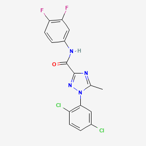 molecular formula C16H10Cl2F2N4O B2489992 1-(2,5-二氯苯基)-N-(3,4-二氟苯基)-5-甲基-1H-1,2,4-三唑-3-甲酰胺 CAS No. 338407-93-5