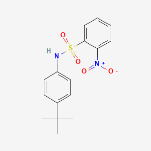 molecular formula C16H18N2O4S B2489996 N-(4-叔丁基苯基)-2-硝基苯甲磺酰胺 CAS No. 866151-89-5