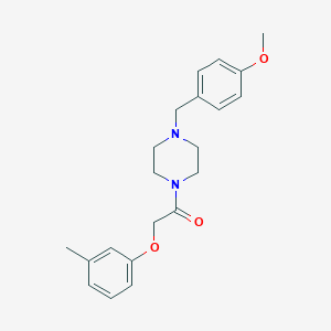 molecular formula C21H26N2O3 B249000 1-(4-Methoxybenzyl)-4-[(3-methylphenoxy)acetyl]piperazine 