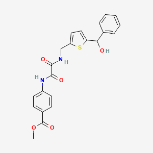 molecular formula C22H20N2O5S B2490012 Methyl 4-(2-(((5-(hydroxy(phenyl)methyl)thiophen-2-yl)methyl)amino)-2-oxoacetamido)benzoate CAS No. 1796970-96-1