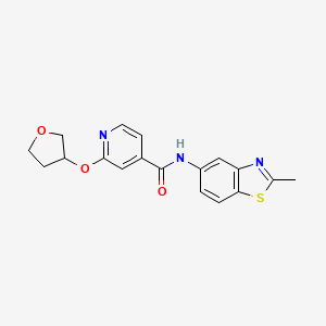 N-(2-methyl-1,3-benzothiazol-5-yl)-2-(oxolan-3-yloxy)pyridine-4-carboxamide