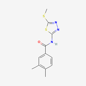 molecular formula C12H13N3OS2 B2490019 3,4-ジメチル-N-(5-(メチルチオ)-1,3,4-チアゾール-2-イル)ベンゾアミド CAS No. 393567-75-4