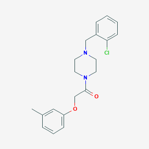 molecular formula C20H23ClN2O2 B249002 1-(2-Chlorobenzyl)-4-[(3-methylphenoxy)acetyl]piperazine 