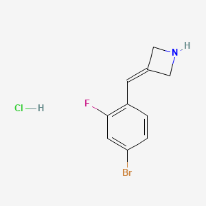 3-[(4-Bromo-2-fluorophenyl)methylidene]azetidine;hydrochloride