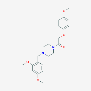 molecular formula C22H28N2O5 B249003 1-(2,4-Dimethoxybenzyl)-4-[(4-methoxyphenoxy)acetyl]piperazine 