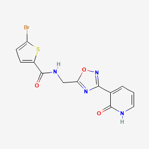 molecular formula C13H9BrN4O3S B2490034 5-bromo-N-((3-(2-oxo-1,2-dihydropyridin-3-yl)-1,2,4-oxadiazol-5-yl)methyl)thiophene-2-carboxamide CAS No. 2034521-55-4