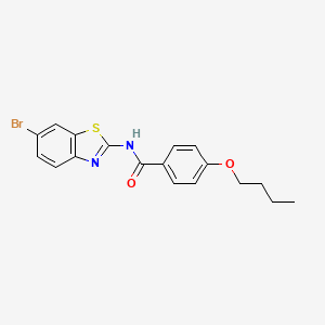 N-(6-bromo-1,3-benzothiazol-2-yl)-4-butoxybenzamide
