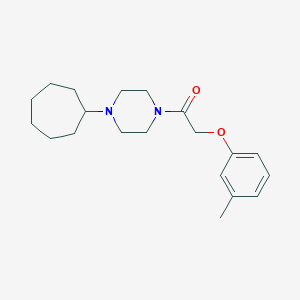 molecular formula C20H30N2O2 B249004 1-(4-Cycloheptylpiperazin-1-yl)-2-(3-methylphenoxy)ethanone 