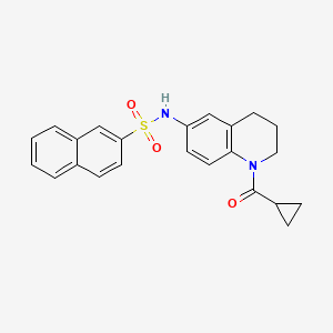 N-[1-(cyclopropanecarbonyl)-3,4-dihydro-2H-quinolin-6-yl]naphthalene-2-sulfonamide