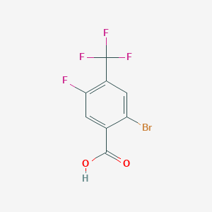 molecular formula C8H3BrF4O2 B2490041 2-溴-5-氟-4-(三氟甲基)苯甲酸 CAS No. 2090964-98-8