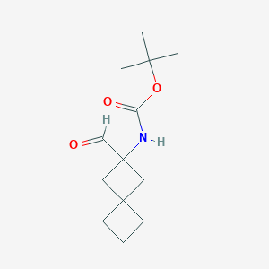 molecular formula C13H21NO3 B2490045 tert-butyl N-(2-formylspiro[3.3]heptan-2-yl)carbamate CAS No. 2170528-51-3