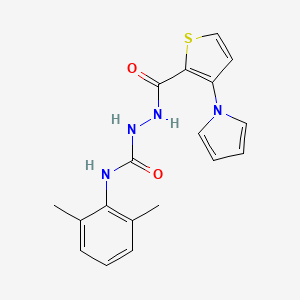 N-(2,6-dimethylphenyl)-2-{[3-(1H-pyrrol-1-yl)-2-thienyl]carbonyl}-1-hydrazinecarboxamide