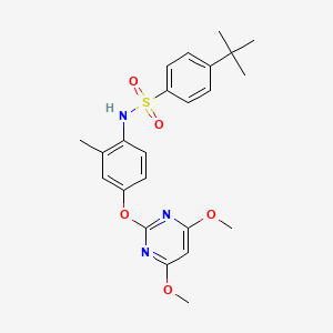 4-(tert-butyl)-N-{4-[(4,6-dimethoxy-2-pyrimidinyl)oxy]-2-methylphenyl}benzenesulfonamide