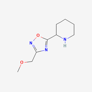 B2490048 2-[3-(Methoxymethyl)-1,2,4-oxadiazol-5-yl]piperidine CAS No. 1239766-33-6