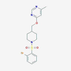 4-((1-((2-Bromophenyl)sulfonyl)piperidin-4-yl)methoxy)-6-methylpyrimidine