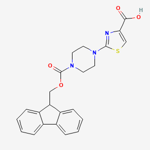 2-(4-{[(9H-fluoren-9-yl)methoxy]carbonyl}piperazin-1-yl)-1,3-thiazole-4-carboxylic acid