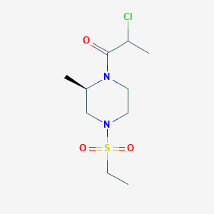 2-Chloro-1-[(2R)-4-ethylsulfonyl-2-methylpiperazin-1-yl]propan-1-one