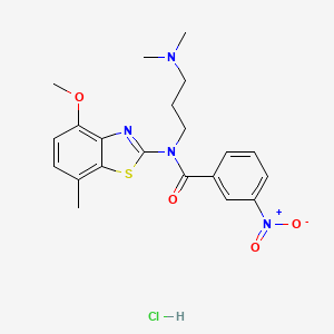 N-(3-(dimethylamino)propyl)-N-(4-methoxy-7-methylbenzo[d]thiazol-2-yl)-3-nitrobenzamide hydrochloride