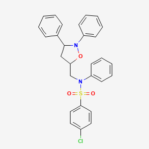 4-chloro-N-[(2,3-diphenyltetrahydro-5-isoxazolyl)methyl]-N-phenylbenzenesulfonamide