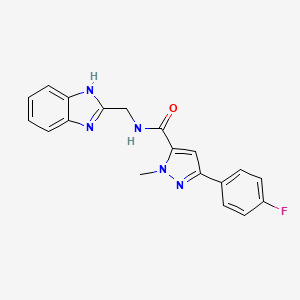 N-((1H-benzo[d]imidazol-2-yl)methyl)-3-(4-fluorophenyl)-1-methyl-1H-pyrazole-5-carboxamide