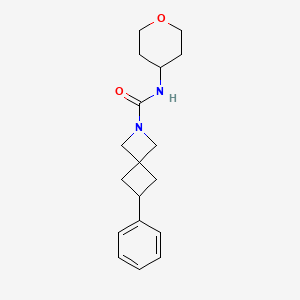 N-(Oxan-4-yl)-6-phenyl-2-azaspiro[3.3]heptane-2-carboxamide