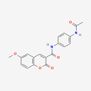 N-(4-acetamidophenyl)-6-methoxy-2-oxo-2H-chromene-3-carboxamide