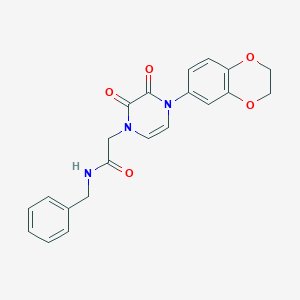 molecular formula C21H19N3O5 B2490069 N-benzyl-2-[4-(2,3-dihydro-1,4-benzodioxin-6-yl)-2,3-dioxopyrazin-1-yl]acetamide CAS No. 898438-34-1