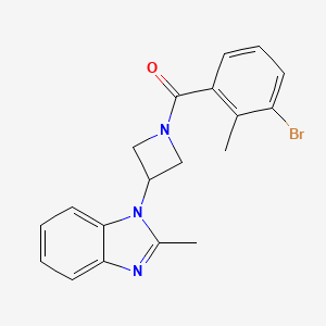 (3-Bromo-2-methylphenyl)-[3-(2-methylbenzimidazol-1-yl)azetidin-1-yl]methanone