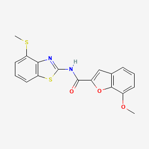 7-methoxy-N-(4-(methylthio)benzo[d]thiazol-2-yl)benzofuran-2-carboxamide