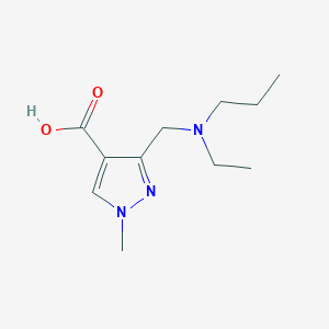 B2490080 3-[[Ethyl(propyl)amino]methyl]-1-methylpyrazole-4-carboxylic acid CAS No. 1975117-61-3
