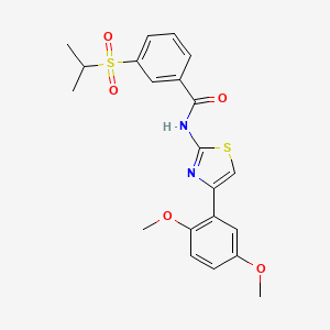 N-(4-(2,5-dimethoxyphenyl)thiazol-2-yl)-3-(isopropylsulfonyl)benzamide