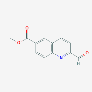 molecular formula C12H9NO3 B2490099 Methyl 2-formylquinoline-6-carboxylate CAS No. 1693731-66-6