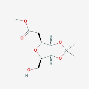 molecular formula C11H18O6 B2490107 甲基[(3aS,4S,6R,6aR)-6-(羟甲基)-2,2,-二甲基四氢呋喃[3,4-d][1,3]二氧杂环己烷-4-基]乙酸酯 CAS No. 55036-19-6