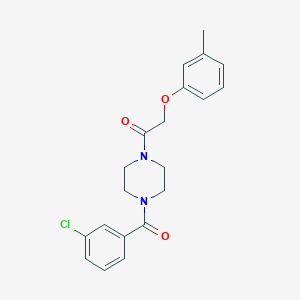 molecular formula C20H21ClN2O3 B249011 1-(3-Chlorobenzoyl)-4-[(3-methylphenoxy)acetyl]piperazine 