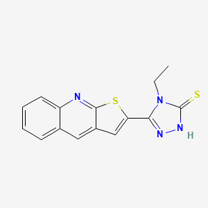 4-ethyl-5-thieno[2,3-b]quinolin-2-yl-4H-1,2,4-triazole-3-thiol