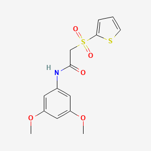 molecular formula C14H15NO5S2 B2490131 N-(3,5-dimethoxyphenyl)-2-(thiophen-2-ylsulfonyl)acetamide CAS No. 1021020-84-7