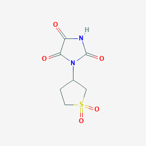molecular formula C7H8N2O5S B2490133 1-(1,1-Dioxo-1lambda6-thiolan-3-yl)imidazolidine-2,4,5-trione CAS No. 40408-55-7