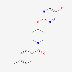 [4-(5-Fluoropyrimidin-2-yl)oxypiperidin-1-yl]-(4-methylphenyl)methanone
