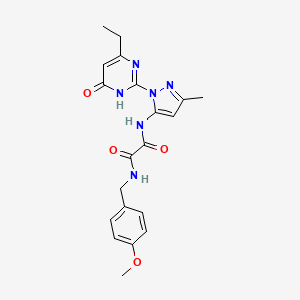 N1-(1-(4-ethyl-6-oxo-1,6-dihydropyrimidin-2-yl)-3-methyl-1H-pyrazol-5-yl)-N2-(4-methoxybenzyl)oxalamide