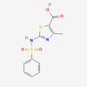 4-Methyl-2-[(phenylsulfonyl)amino]-1,3-thiazole-5-carboxylic acid