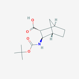 molecular formula C13H21NO4 B2490154 (1R,2R,3R,4S)-3-[(2-methylpropan-2-yl)oxycarbonylamino]bicyclo[2.2.1]heptane-2-carboxylic acid CAS No. 1217790-09-4