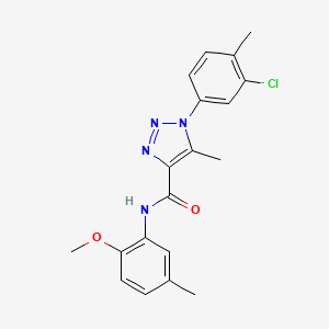 molecular formula C19H19ClN4O2 B2490159 1-(3-chloro-4-methylphenyl)-N-(2-methoxy-5-methylphenyl)-5-methyl-1H-1,2,3-triazole-4-carboxamide CAS No. 887225-07-2