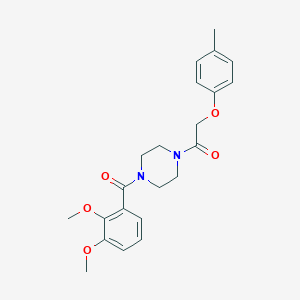 molecular formula C22H26N2O5 B249017 1-(2,3-Dimethoxybenzoyl)-4-[(4-methylphenoxy)acetyl]piperazine 