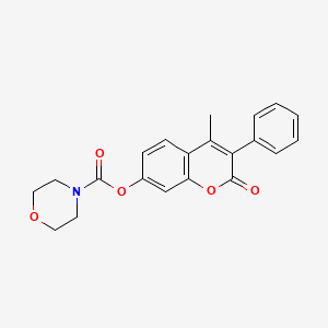 molecular formula C21H19NO5 B2490181 4-methyl-2-oxo-3-phenyl-2H-chromen-7-yl morpholine-4-carboxylate CAS No. 548764-96-1