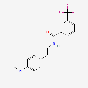 molecular formula C18H19F3N2O B2490190 N-(4-(二甲基氨基)苯乙基)-3-(三氟甲基)苯甲酰胺 CAS No. 953169-76-1