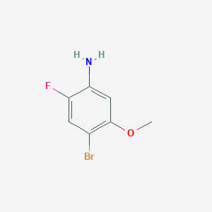 molecular formula C7H7BrFNO B2490195 4-溴-2-氟-5-甲氧基苯胺 CAS No. 108310-38-9