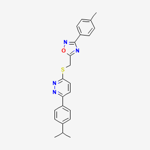 3-(4-Isopropylphenyl)-6-({[3-(4-methylphenyl)-1,2,4-oxadiazol-5-yl]methyl}thio)pyridazine