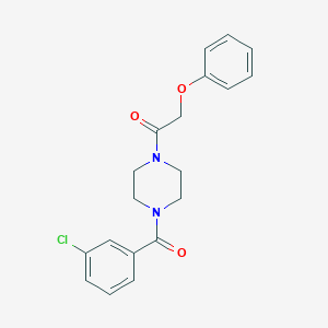 molecular formula C19H19ClN2O3 B249020 1-(3-Chlorobenzoyl)-4-(phenoxyacetyl)piperazine 