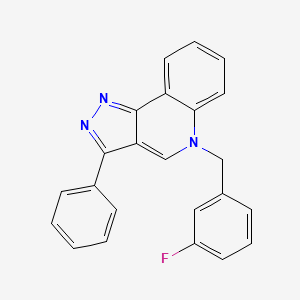 molecular formula C23H16FN3 B2490203 5-(3-fluorobenzyl)-3-phenyl-5H-pyrazolo[4,3-c]quinoline CAS No. 866347-39-9