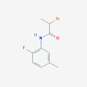 molecular formula C10H11BrFNO B2490225 2-Bromo-N-(2-fluoro-5-methylphenyl)propanamide CAS No. 1691741-79-3